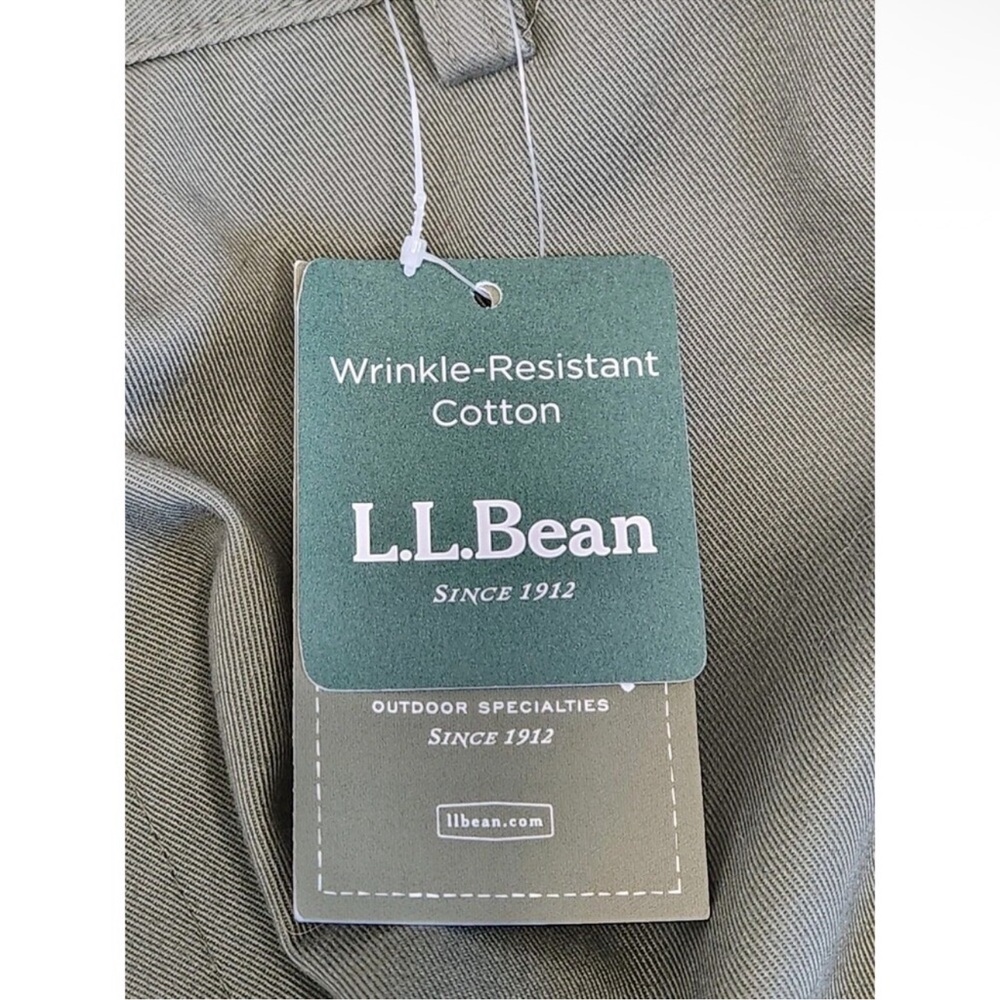 L.L. BEAN NWT Natural Fit Chino Pants in Olive Green Size 37 x 36 — NWT - Picture 8 of 9
